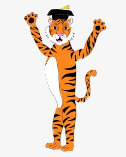 Tiger With Graduation Cap, HD Png Download, Free Download