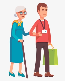 Helping Old Lady, HD Png Download, Free Download