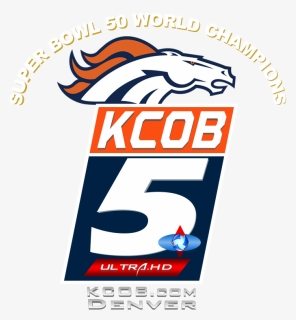 Special Kcob Logo Commemorating The Denver Broncos - Easy Denver Broncos Drawings, HD Png Download, Free Download