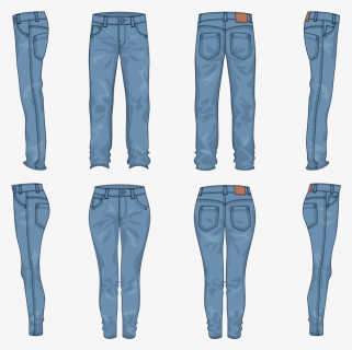 Blue Jeans Vector - Difference Skinny Slim, HD Png Download - kindpng