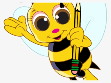 Cute Bee Clipart , Png Download - Bee Black And White Clip, Transparent Png, Free Download