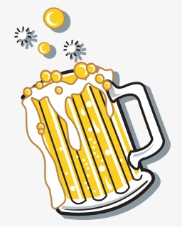 Beer Cartoon - Clipart Best - Spilling Beer Mug Clipart, HD Png Download, Free Download