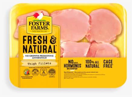 Fresh & Natural Boneless Skinless Chicken Thigh Fillets - Foster Farms Half Chicken Breast, HD Png Download, Free Download