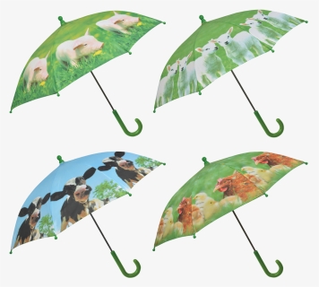 Children Umbrella Farm Animals Ass - Umbrella, HD Png Download, Free Download