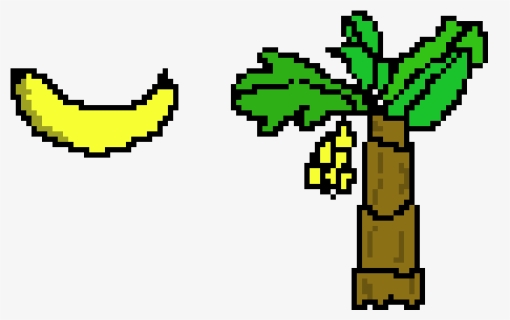 Banana Tree Pixel Art, HD Png Download, Free Download