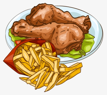 French Fries Fried Chicken Frying - Chicken Fried Png Cartoon, Transparent Png, Free Download