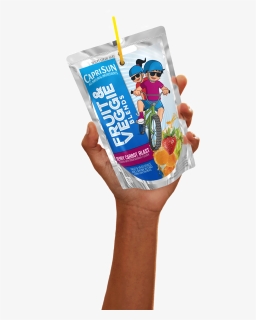 19 Straw Clip Black And White Juice Pouch Huge Freebie - Fruit And Veggie Blend Capri Sun, HD Png Download, Free Download