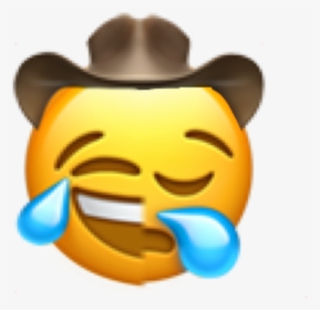 #sad #happy #feliz #triste #yeehaw #cowboy #emoji #emojiiphone - Sad Cowboy Emoji Png, Transparent Png, Free Download
