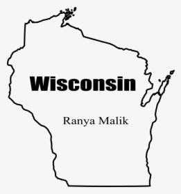 Wisconsin Map Clip Art At Clipart Library - State Of Wisconsin Outline Vector, HD Png Download, Free Download