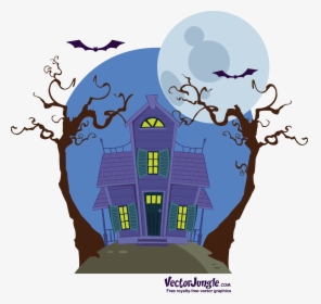 Transparent Haunted House Clipart - Haunted House Cartoons, HD Png Download, Free Download