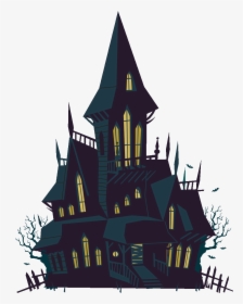 Build A House Clipart 15 Of Haunted - Transparent Background Haunted House Clipart, HD Png Download, Free Download