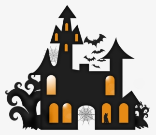 Haunted House Silhouette Clip Art - Halloween Clip Art, HD Png Download, Free Download