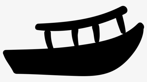 Canoe Or Boat Filled Silhouette - Silhouette Boat Clip Art, HD Png Download, Free Download