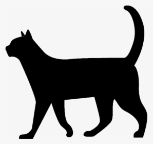 Hd Black Cat Walking - Cat Silhouette Free Png, Transparent Png, Free Download