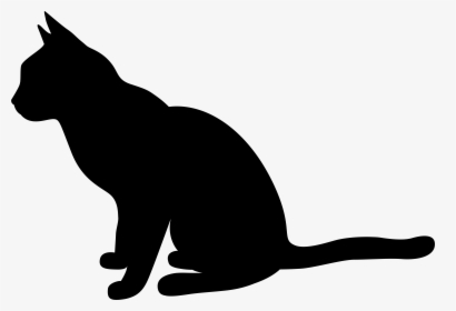 Cat Clipart Jumping Silhouette - Cat Silhouette Black Cat Png, Transparent Png, Free Download