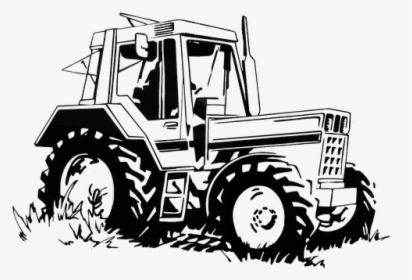 Tug, Tractors, Agriculture - Desenho Preto E Branco Trator, HD Png Download, Free Download
