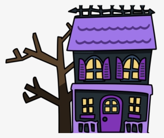 Windows Clipart Haunted House - Cartoon Haunted House Animated, HD Png Download, Free Download