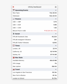 Infinity Dashboard Mac, HD Png Download, Free Download