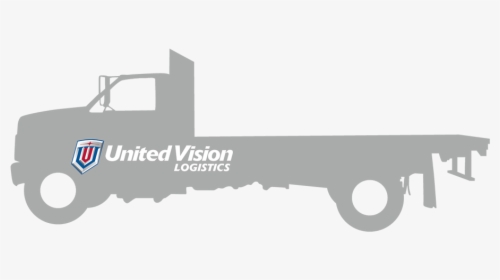 Uvl Branded Truck Silhouette Side View - Pickup Truck, HD Png Download, Free Download