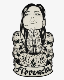 Nun Drawing Gangster - Mexican Gang Tattoo Png, Transparent Png, Free Download