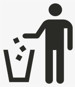 Throw Rubbish Png - Put In Trash Icon, Transparent Png, Free Download