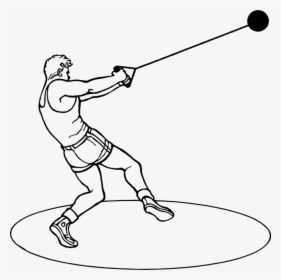 Hammer Throw Track & Field Sports Athlete Drawing - Track And Field Hammer Throw Clipart, HD Png Download, Free Download