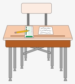 School Table And Chair Clipart 19 Desk Image - Classroom Desk Clipart, HD Png Download, Free Download