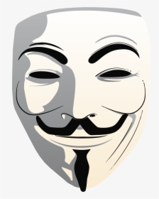 Guy Fawkes Mask Anonymous - Anonymous Mask Transparent Background, HD Png Download, Free Download