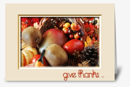 Thanksgiving Cornucopia Greeting Card - Picture Frame, HD Png Download, Free Download