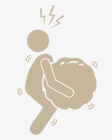 Man Carrying A Rock, HD Png Download, Free Download