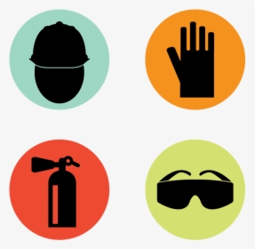 Set Of Four Safety Icons - Transparent Background Safety Goggles Clipart Png, Png Download, Free Download