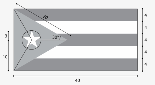 Puerto Rico Flag Measurements, HD Png Download, Free Download