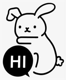 Transparent Rabbit Outline Png - Sticker, Png Download, Free Download