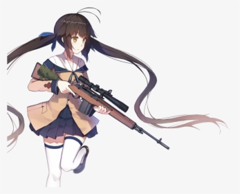 Anime Girl Gun Incredible - Anime Girl Gun Png, Transparent Png, Free Download