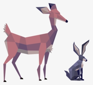 Transparent Deer Icon Png - Low Poly Art 2d, Png Download, Free Download