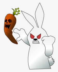 Mad Wabbit Clipart Icon Png - Scary Bunny Clip Art, Transparent Png, Free Download