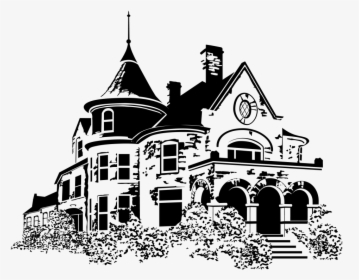 Mansion House Black And White Png, Transparent Png, Free Download