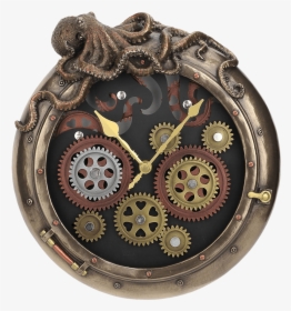Steampunk Octopus Clock - Clock Steampunk, HD Png Download, Free Download