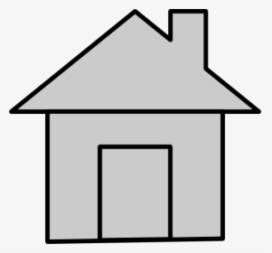 Gray House Icon Svg Clip Arts - Gray Cartoon House, HD Png Download, Free Download