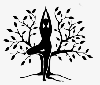 Tree House Iyengar Yoga - Yoga Black And White, HD Png Download - kindpng