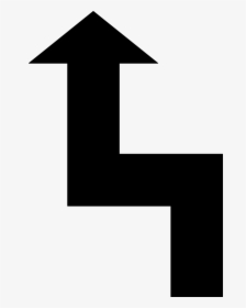 Black Up Arrow Png - Down Arrow Crooked Png, Transparent Png, Free Download