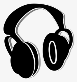 Black, Headphones, Hearing, Icon, Listen, Music - Black And White Headphone Png, Transparent Png, Free Download