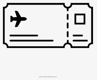 Plane Ticket Coloring Page - Solitary Confinement Signs, HD Png Download, Free Download