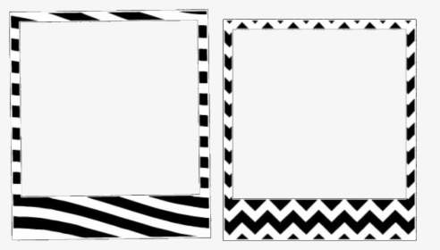Polaroid Clipart Black Square Frame - Paper Motif For Kid Black White Clipart, HD Png Download, Free Download