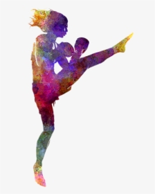 Woman Boxer Boxing Kickboxing Silhouette Isolated 01, HD Png Download, Free Download