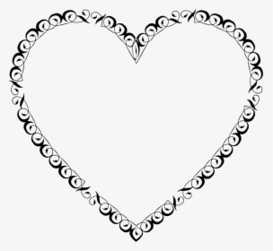 Heart Frame Clipart Black And White, HD Png Download, Free Download