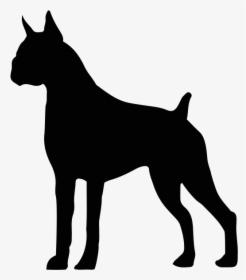 Clip Art Svg Transparent Stock - Boxer Dog Silhouette, HD Png Download, Free Download