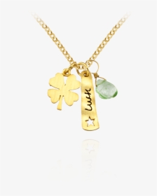 Luck Pendant With Four Leaf Clover Charm - Locket, HD Png Download, Free Download