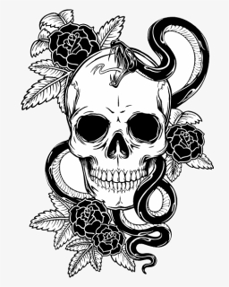 Skull Tattoo Png, Transparent Png, Free Download