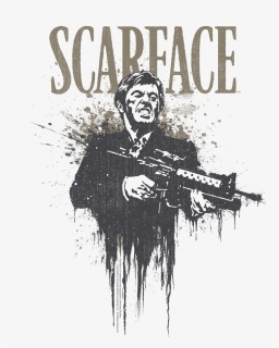 Scarface Grimace Men"s Regular Fit T-shirt - Scarface Poster High Resolution, HD Png Download, Free Download